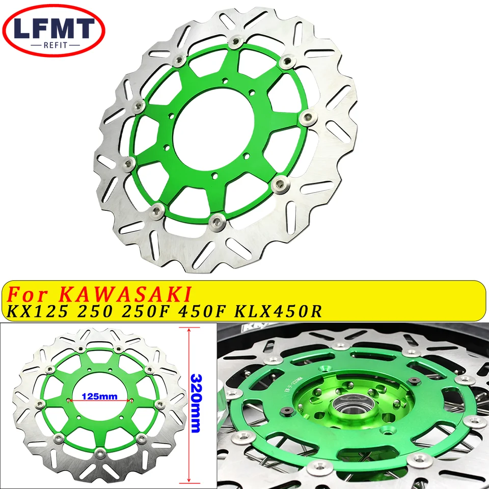 270/320 mm predná zadná zadná brzdová bŕzdná rotor pre Kawasaki KX125 KX250 KX250F KX450F KLX450R KX KLX MOTOCROSS