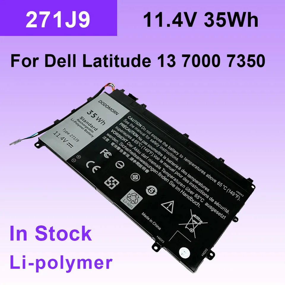 271J9 pre Dell Latitude 13 7000 7350 NAPLATÝ batériu YX81V GWV47 0GWV47 s číslom sledovania na sklade 11,4V 35WH