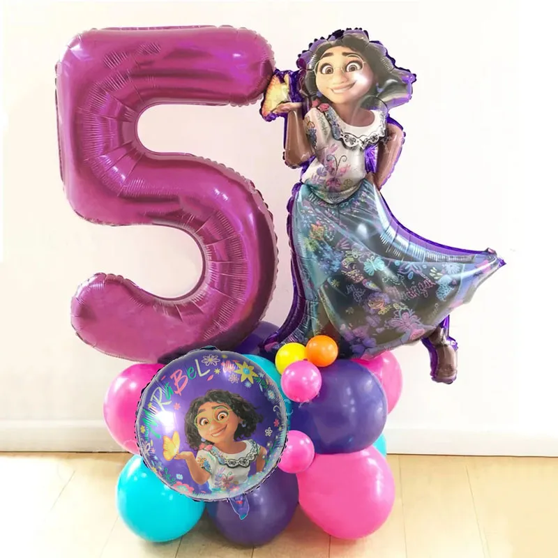 27ks/set Disney Charm Balloons Encanto Mirabell Narodeninové oslavy dekorácie Detské hračky Hračky fólie Balóny bábätko Air Globos