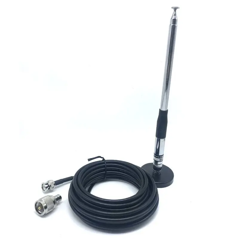 27MHz 20W BNC Teleskopická anténa s magnetickou základňou a adaptér PL259 pre Cobra Midland Uniden Anyton CB Mobile Radio Radio