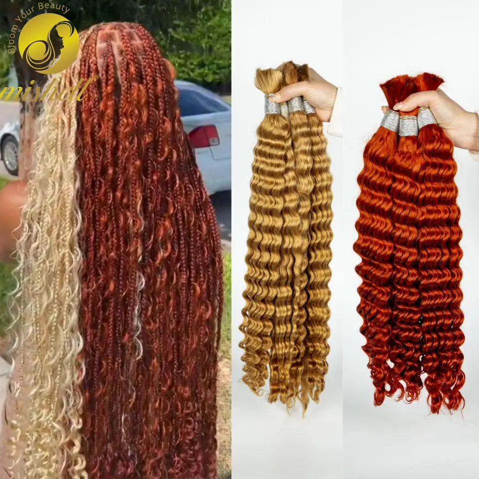 28 28inch Mix Mifed Deep Wave Human Hair Hromad pre boho vrkoče 12A 100% ľudské panenské predlžovanie vlasov Žiadny útoč na pletenie