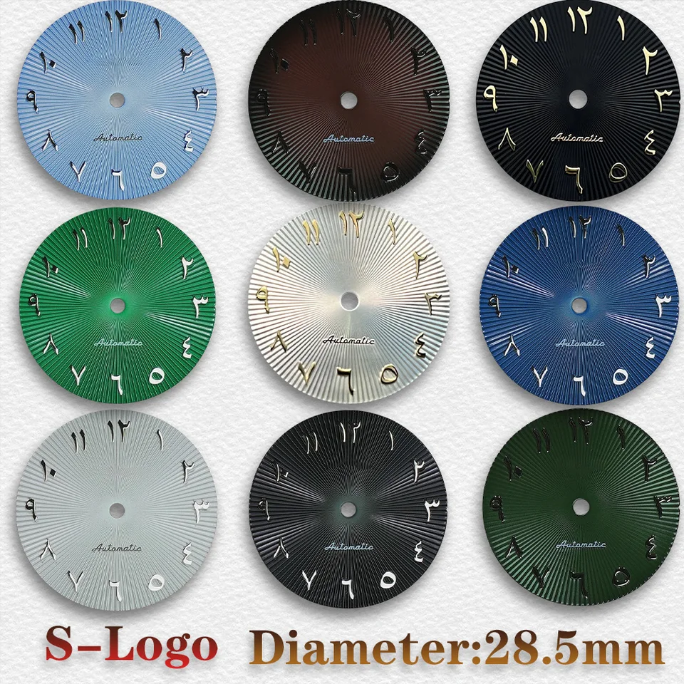28,5 mm NH35 DIAL S LOGO DIAL Arab Arab Dial DIAL VLASTNÉ PRE NH35/NH36 Automatický pohyb vertikálnych liniek hodinky