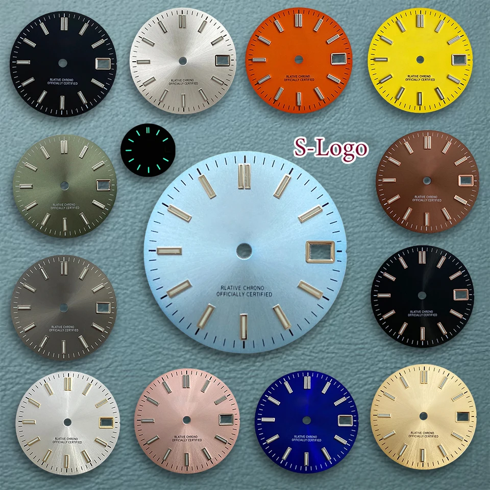 28,5 mm S logo Sunray Log Dial Dial Dial NH35/NH36/4R/7S Japan Hnutie Japonsko