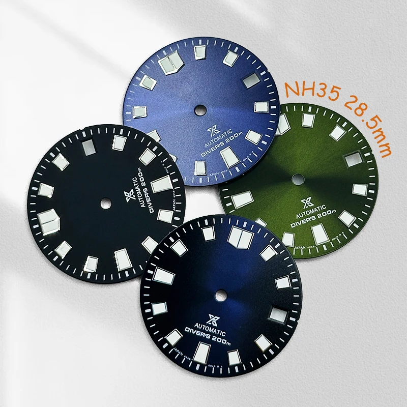 28,5 mm vytáčanie zeleného svetelného loga NH35 Hodinky Hodinky Fit japonský pohyb skx007 korytnačka tuniaka s tuniak