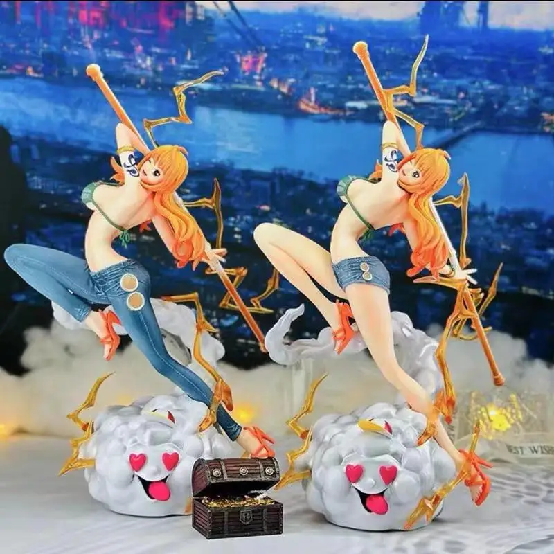 28 cm/11.02in s jedným kusom NAMI Anime postava Sexy Nami Action Figurine PVC Model Model miestnosť Zberateľné dekorácie hračky vianočné darčeky