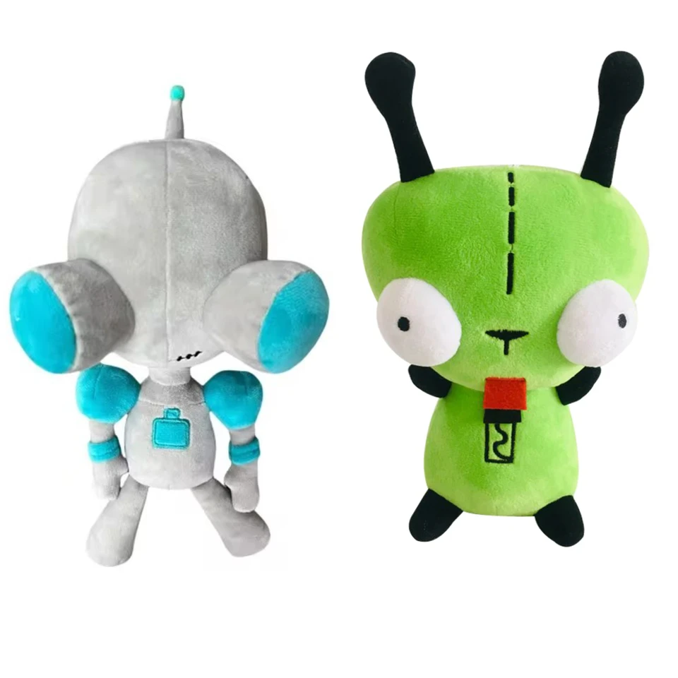 28 cm Alien Et 3D Eyes Green Invader Zim Gir Dog Plys Figure Hray Soft Cold Collecble Hrace vianočné hračky pre deti
