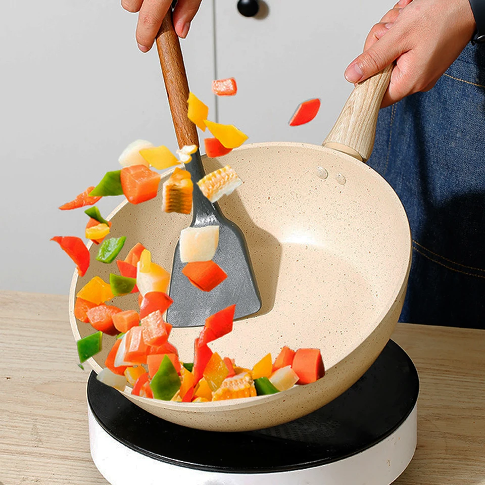 28 cm nelepivé panvica Pank wok prehlbuje domáci steak panvice Pancake Induction Cooker plyn