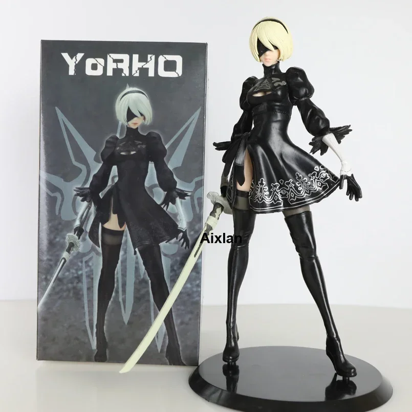 28 cm Nier Automata Yorha Anime Obrázok č. 2 Typ B 2B a stroj Lifeforma PVC Action Action Figuretoy Collection Model pre darčeky
