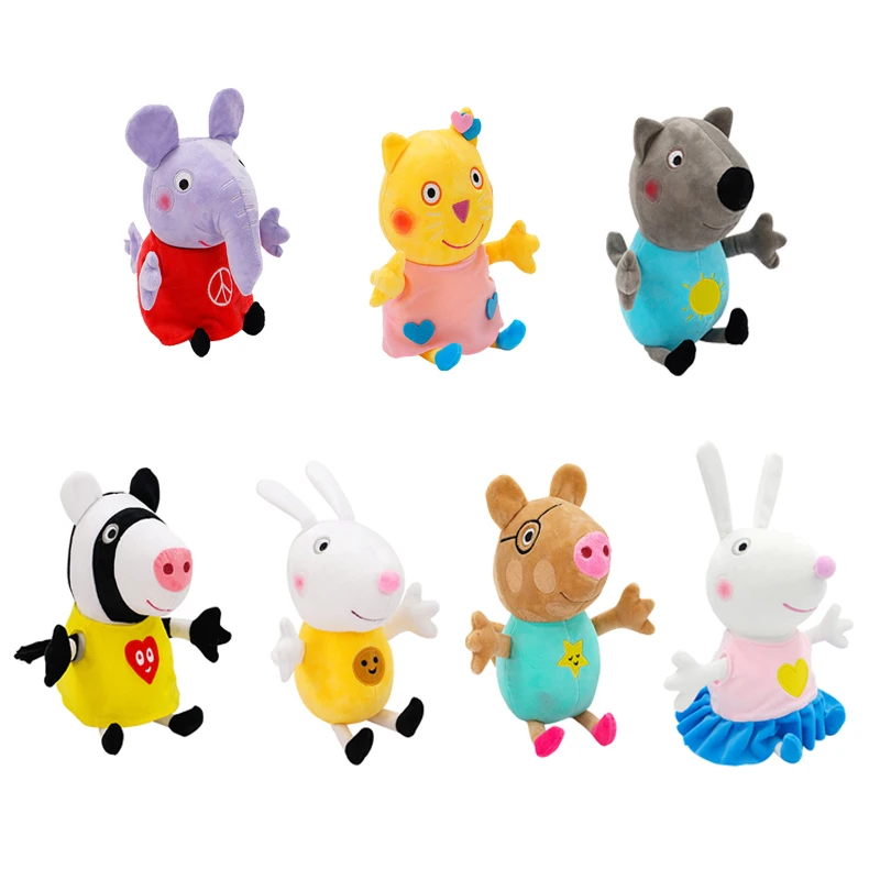 28 cm Peppa Pig Plush Toy Peppa Forever Friends Väčší Edmund Elephant Pedro Pony Suzy Ovce Zoe Zebra Room pre deti narodeniny darček