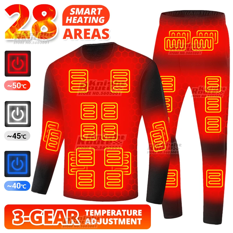28 oblastí zimná bunda vyhrievaná pánska vykurovacia bunda fleece tepelné spodné prádlo dámske oblečenie motocyklová bunda Johns Long Moto