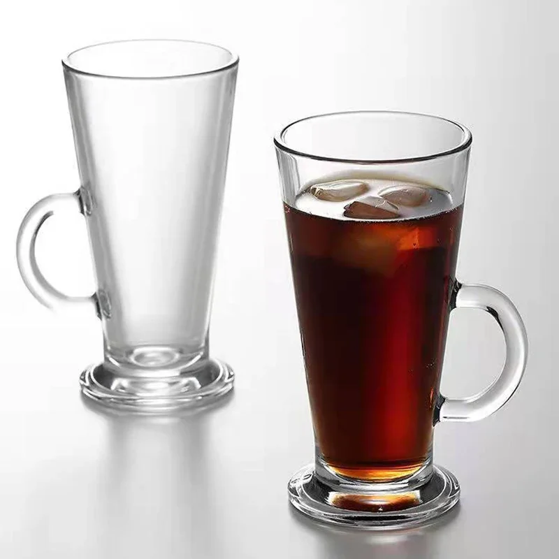 280 ml 2ks set Iced Coffee latte šálky šálky džús mlieko čajkchake nápojové šálky kreatívne kokteilové poháre s rukoväťou kaviareň s nápojmi