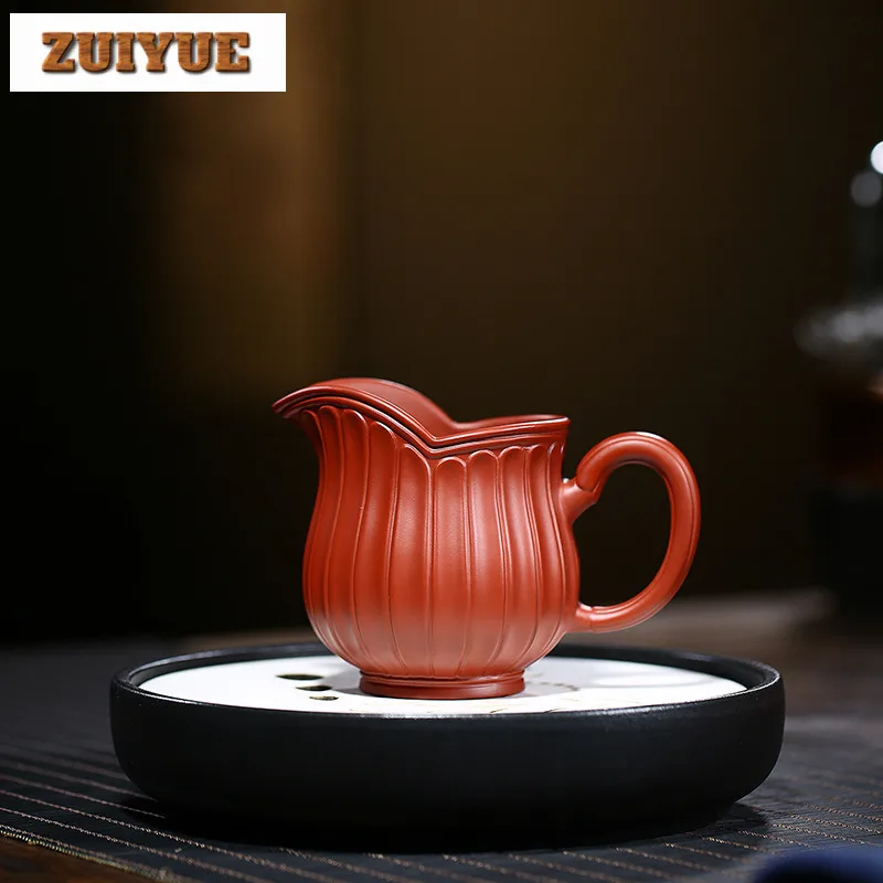 280 ml starožitný yixing Purple ílový čajový džbán Master Ručne vyrábaný Justice Cup Raw Ore Dahongpao Bahen delide čaj Čínsky zisha čajový set