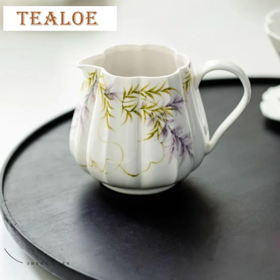 280 ml čistého ručne maľovaného valčeka kvetinového čaju Lotus Lotus Serving Cup Coffee Spravodlivé šálka Cha Hai Justice Cup Kung Fu Tea Položka