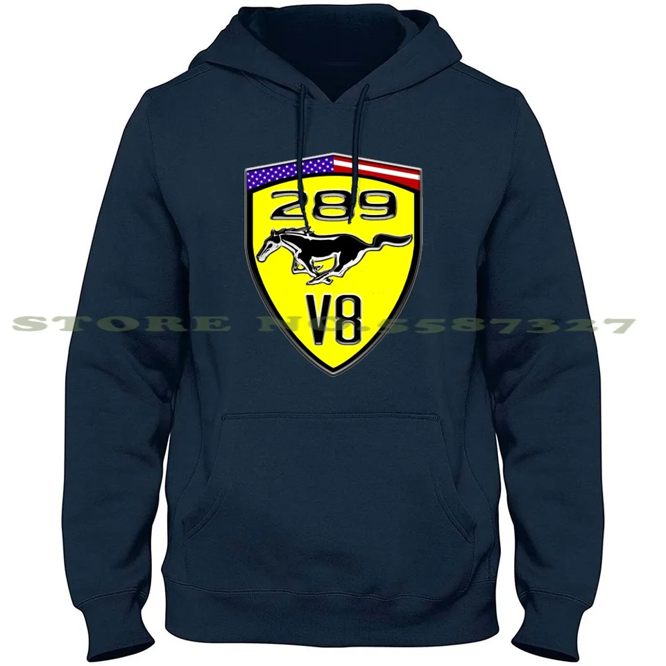 289 Mustang V8 Mikina mikiny s dlhým rukávom V8 289 289 289 289 289 V8 STANG 65 66 67 68 1965 1966 1967 1968