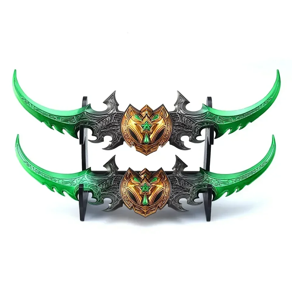 29 cm World of Warcraft Weapon Warglaive z Azzinoth Illidan Azeroth 29cm Metal Anime Game Neut Weapon Model Crafts Darčeková hračka