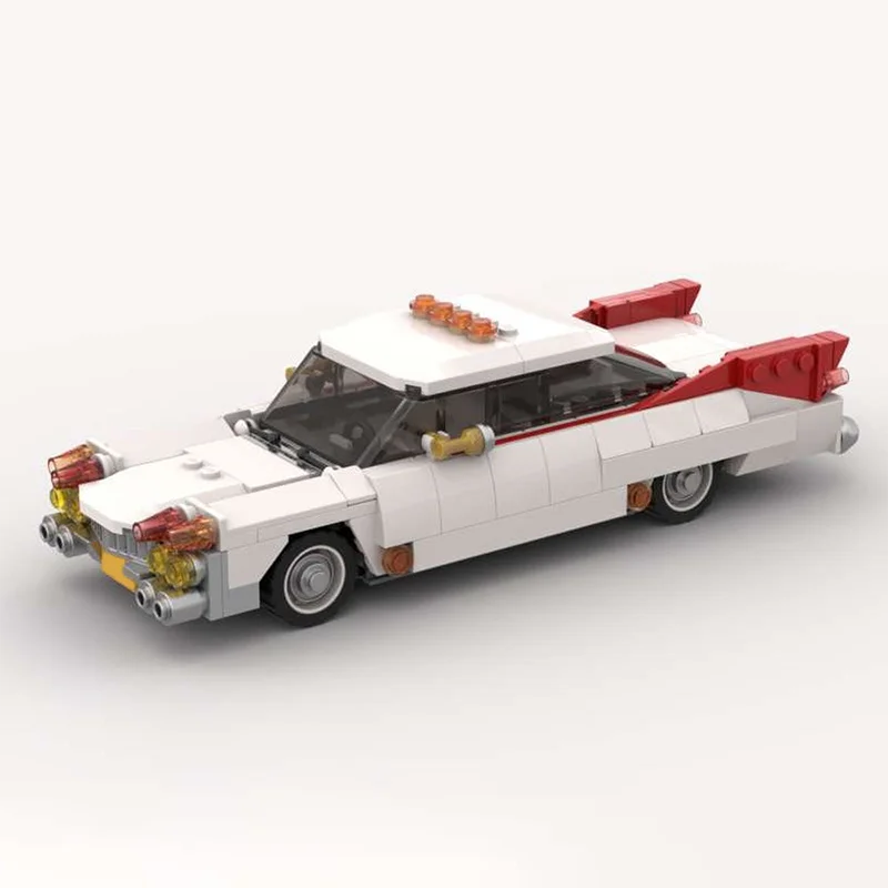 294ks MOC Vintage Cadillac Sports Speed ​​Cable Champion Champion Racer Building Building Brick Creative Garage Boys Hračky vianočné darčeky