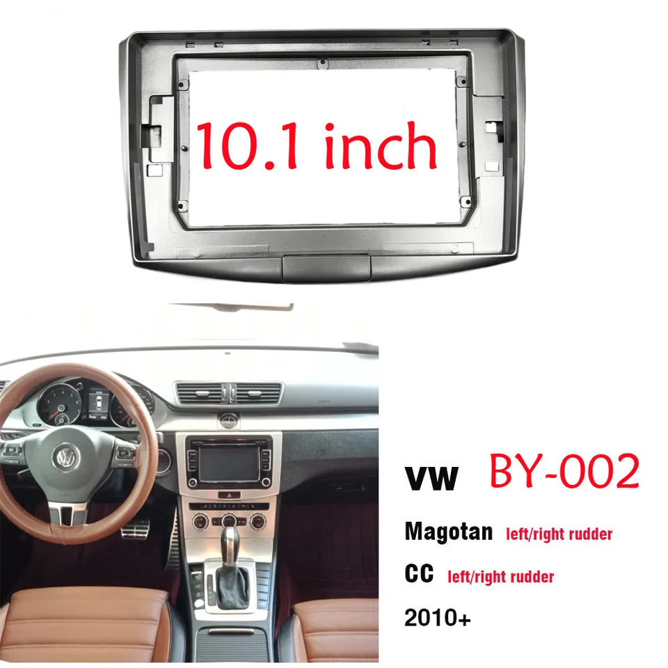 2DIN 10,1 palca Car Radio Fascias pre VW Magotan CC 2010 Dashboard Rám Inštalácia DVD GPS MP5 Android Multimedia Player Player