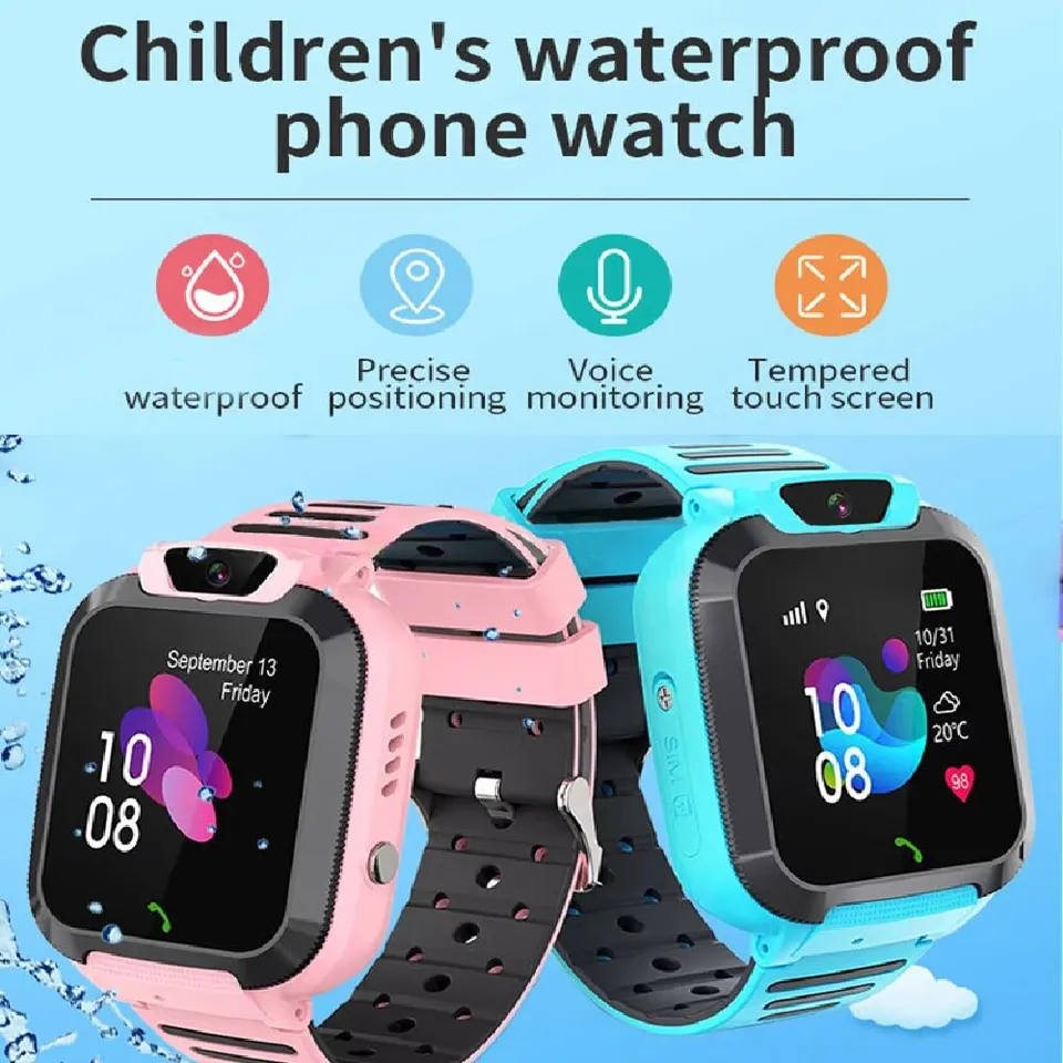 2G Kids Smart Watch SOS Call LBS Tracker Umiestnenie SIM CARD KARD WOOK COMOANAL HLASOVÝ chat IP67 Vodotesné smartwatch pre deti