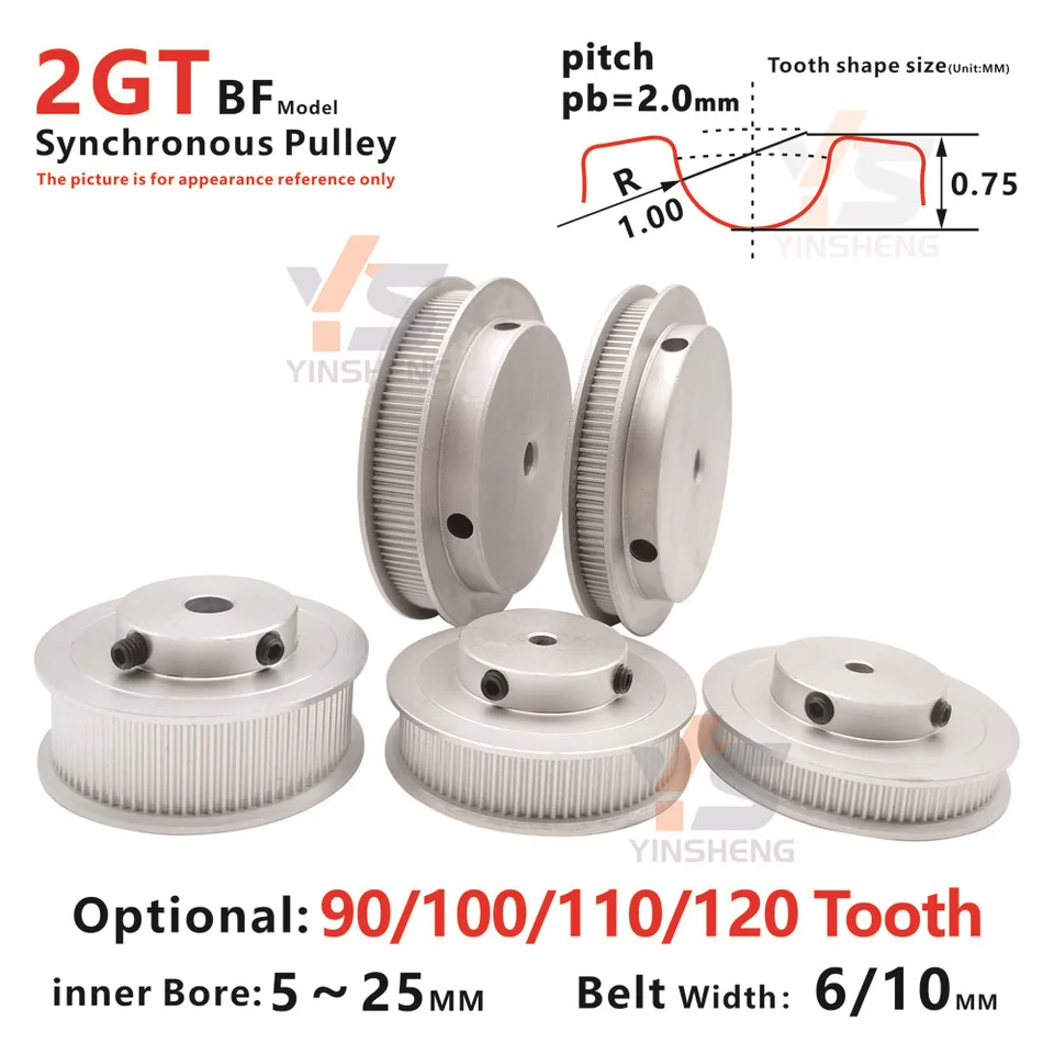 2GT BF Typ 90/100/110/120teeth Časová kladka G2M 90T/100T/110T/120T