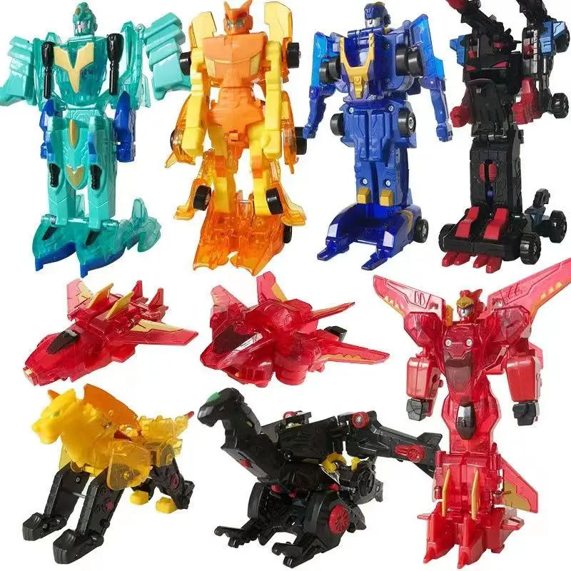 2in1 Burst Speed ​​Wild Deformation Deformation Robot Toy Acce Active Figures Flips Capture Capture Transform Robot Car for Kids Hračky darček