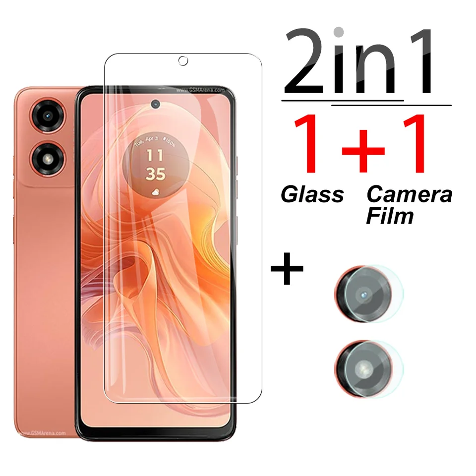 2in1 Film pre fotoaparát pre fotoaparát pre Motorola Moto G04S 4G Chránič obrazovky pre MotoG04S Moto G04 G 04 S 04G Full Cover Templered Glass Film