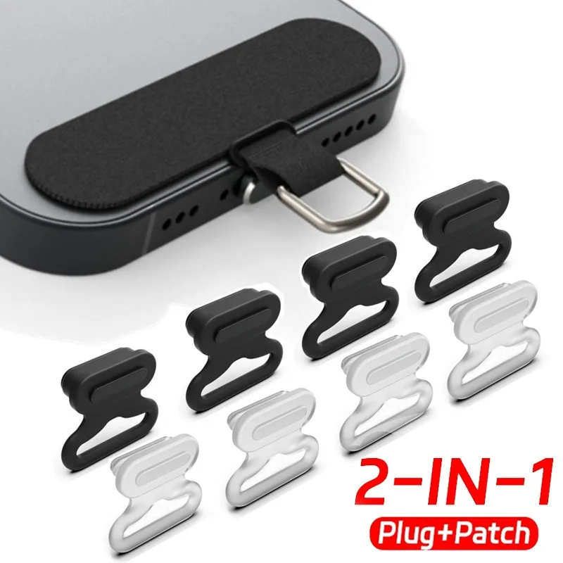 2in1 Nabíjanie mobilného telefónu s portom proti strateným telefónom Patches Patches Port Prafp Drusproft Protect pre iPhone Samsung IOS Typ C Type C