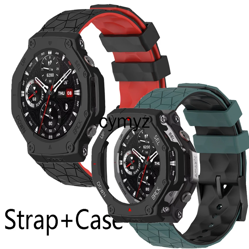 2in1 pre Xiaomi AmazFit T-Rex 3 Smart Watch Square Silikone Sport náramok T REX 3 PASE PRÍRUČKA KRYT NÁKLAD NÁKLADU
