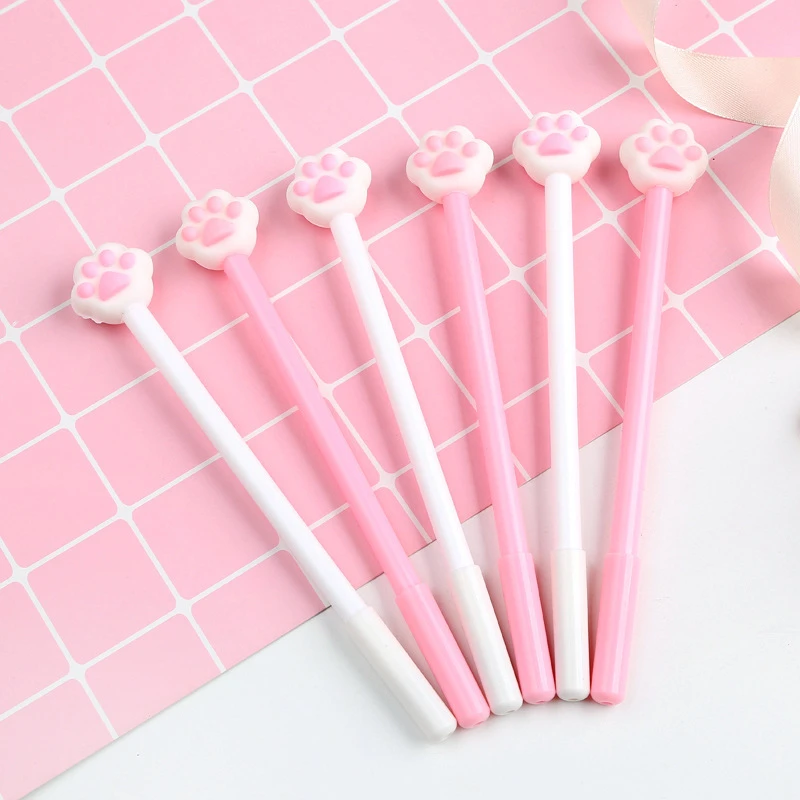 2ks 0,5 mm roztomilé kawaii mačacie gélové pero Pen Podpis pre kancelársku školu písacie potreby