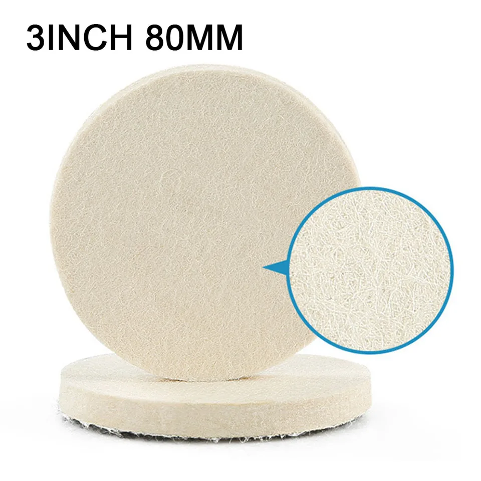 2ks 3inch 80 mm vlna Fellofistické leštiace podložky na leštiace podložky brúsenie diskov pre kovové sklo mramorové keramiky leštiace náradie