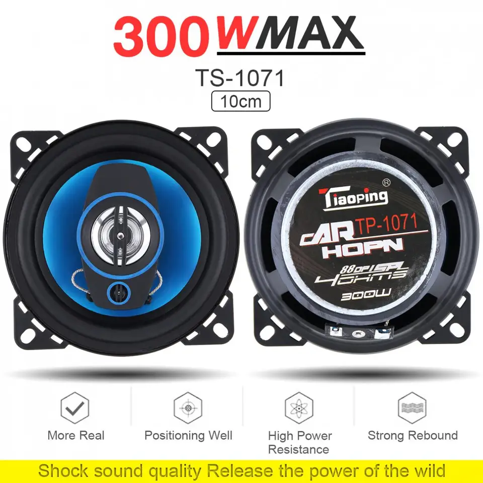 2ks 4 palce 2 -Way 300 W reproduktory automobilu Automobil Hifi Audio Frekvenčný frekvenčný frekvenčný subwoofer koaxiálne vysoké výšky reproduktorov s vysokým rozstupom