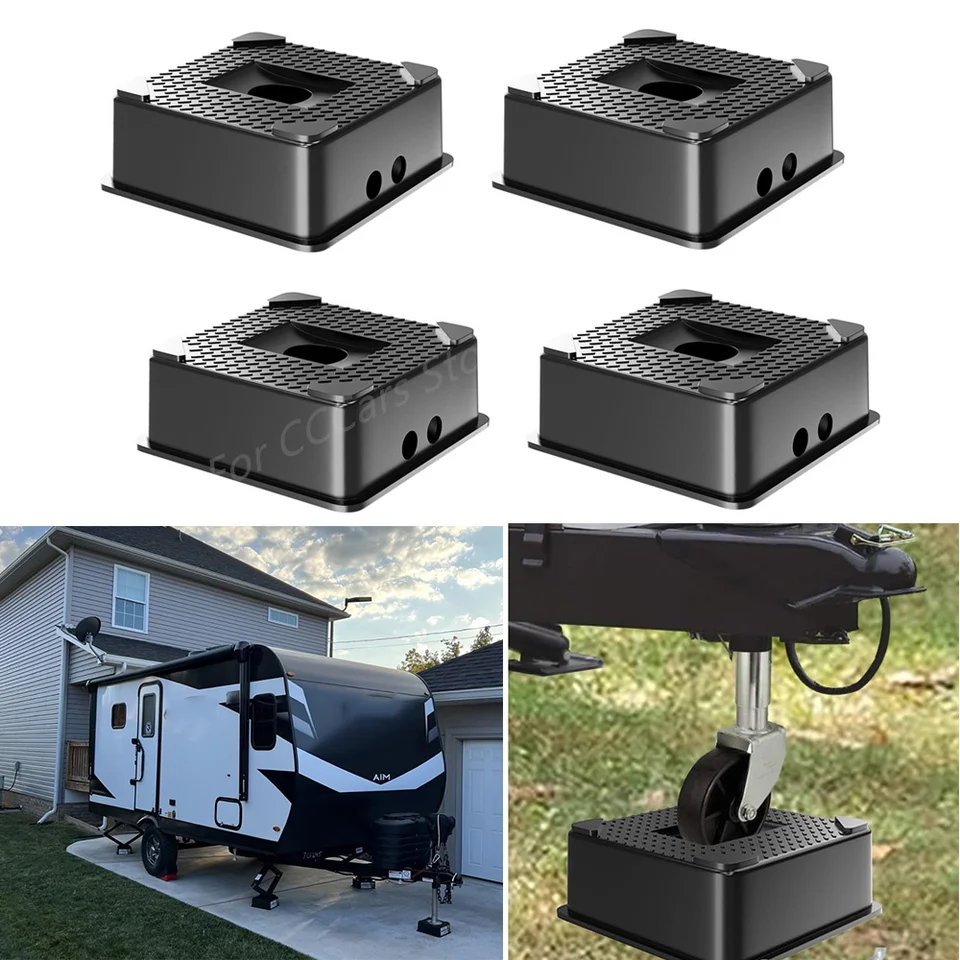 2ks/4ks Univerzálne podpora nohy na nohy na nohy na nohy na nohy zdvíhacie zdvíhacie podložky pre prívesy pre prívesy RV Caravan Jack Pads Leveler