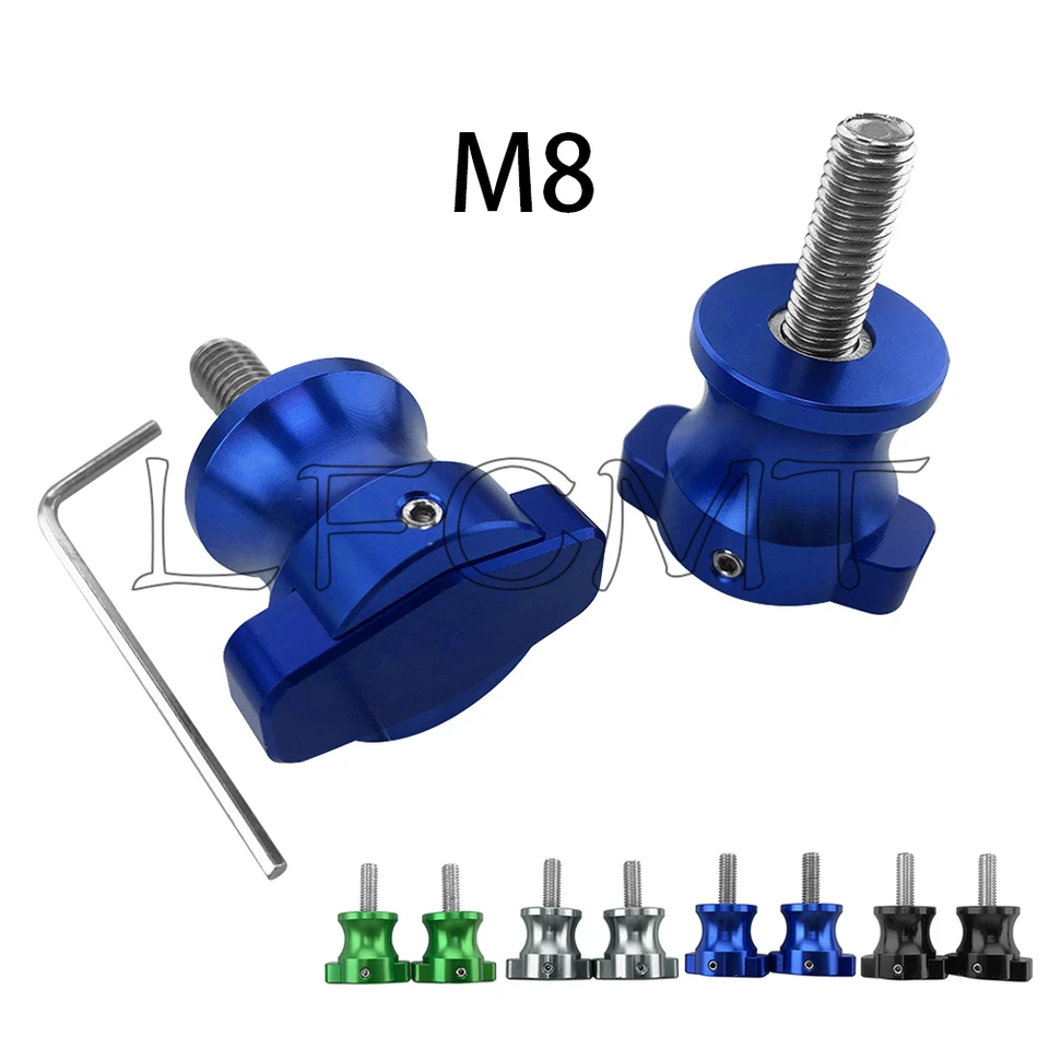 2KS 8 mm Swingarm Sools Sluch Slider Zadné skrutky Fit Fit for Kawasaki Z1000SX Z1000 Z900 Motocyklové doplnky