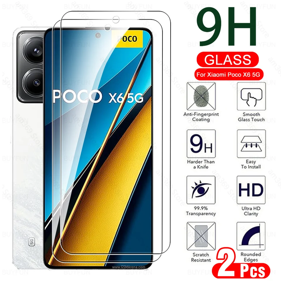 2ks 9H sklo pre POCO X6 5G Temperované sklenené sklenené chránič poxo pofo poko x 6 6x Little X6PRO POCOX6 PRO POCOX6PRO 2024 6,67 ''