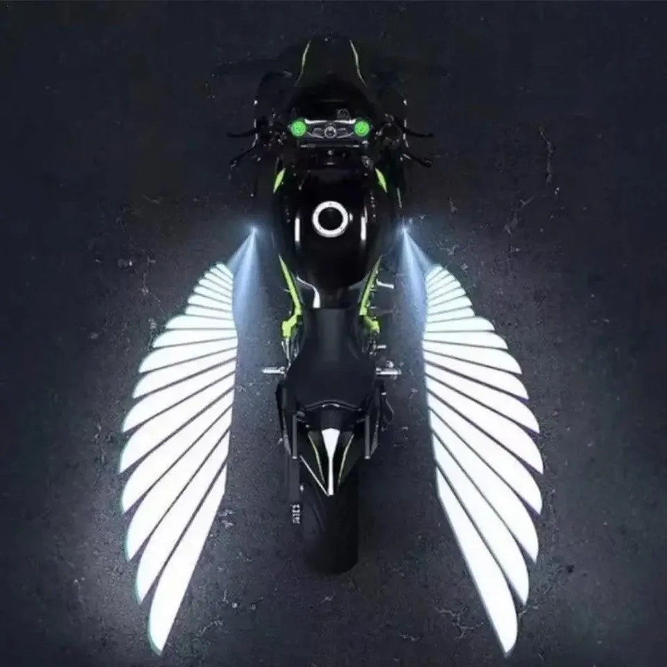 2ks anjelské krídla vítané svetlo pre motocykel LED poddodej svetlo projektor dekoratívna atmosféra svetlo doplnky 2024