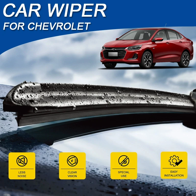 2KS Car Blade predné čelné sklo gumové stierače pre Chevrolet Aveo Cavalier Cruze Malibu Onix Suburban Tahoe Traverse Autoaccessory