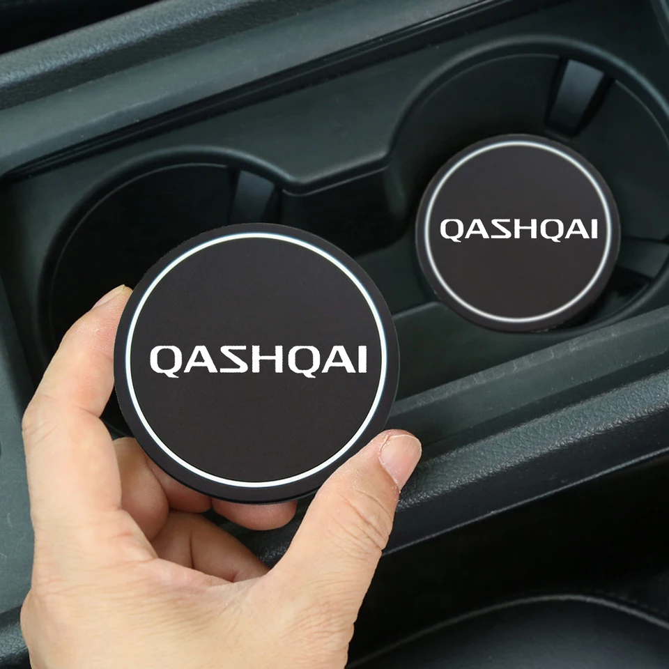 2KS Car Coaster Coaster Cup Fľaša držiak na fľašu proti skĺznutiu PAD MAT SILICA GEL pre NISSAN QASHQAI Auto príslušenstva