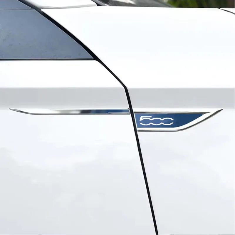 2KS Car Metal Chrome Car Body Bočné dvere Blade CAR STRACKERS pre ABARTH 595 500 500C 500E 500X 124 Spider Punto Auto príslušenstvo