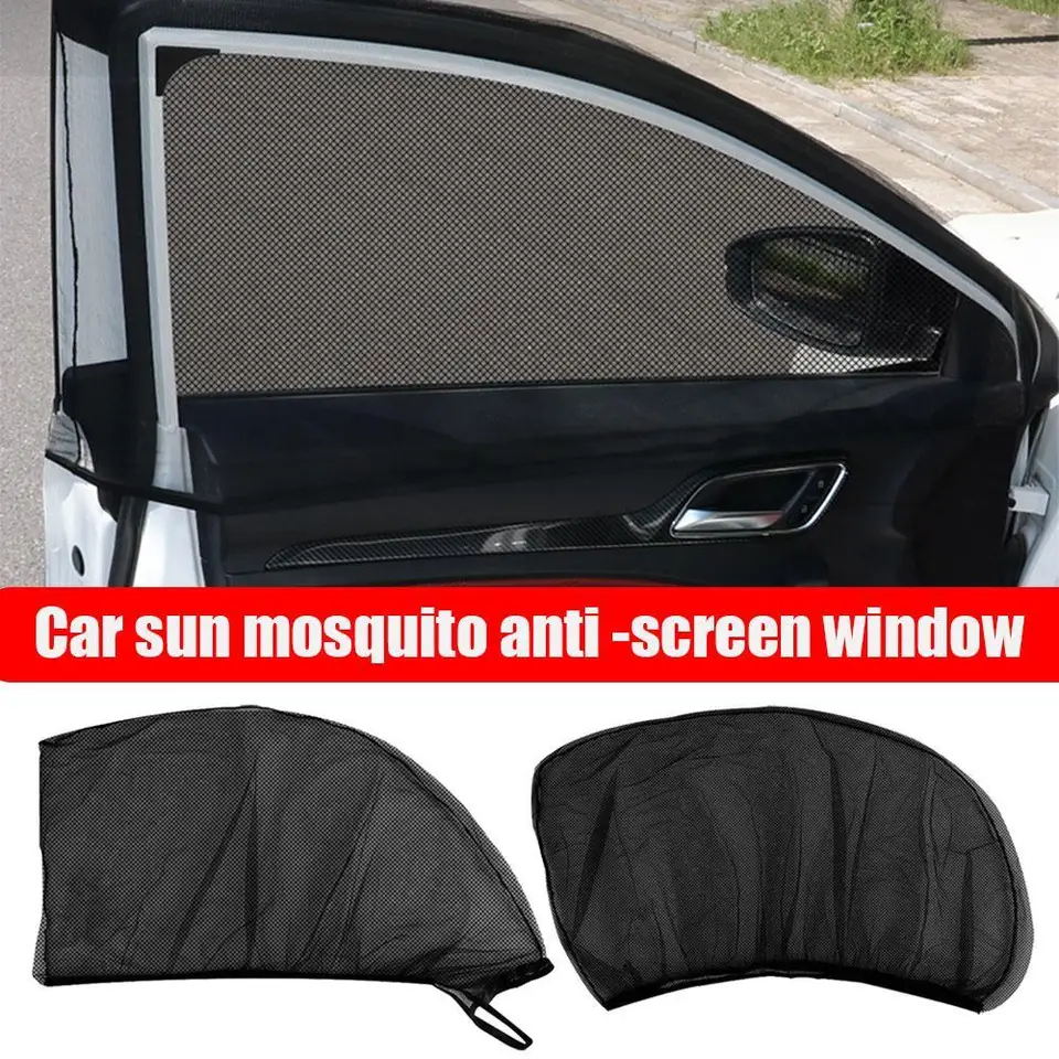 2ks Car Sunshade Curtains Curtains Clow Dvere Ochrana automobilu Odpútaná repelentná sieťová sieťová sieť Sunshade pre autá SUV