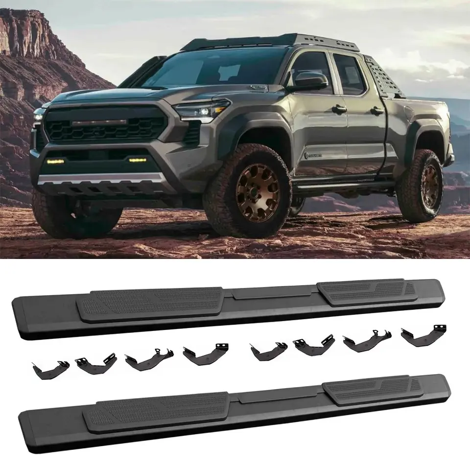 2ks fixované pre Toyota Tacoma 2024 2025 Dvojitá kabínová doska Side Schod krok pedála Nerf Bar trubice