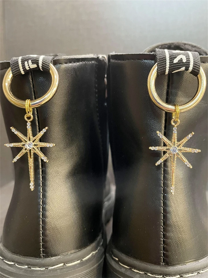 2KS Gold Bling Shownestone Shoes Charms for Boots Osobnosť Osobitné dekorácie