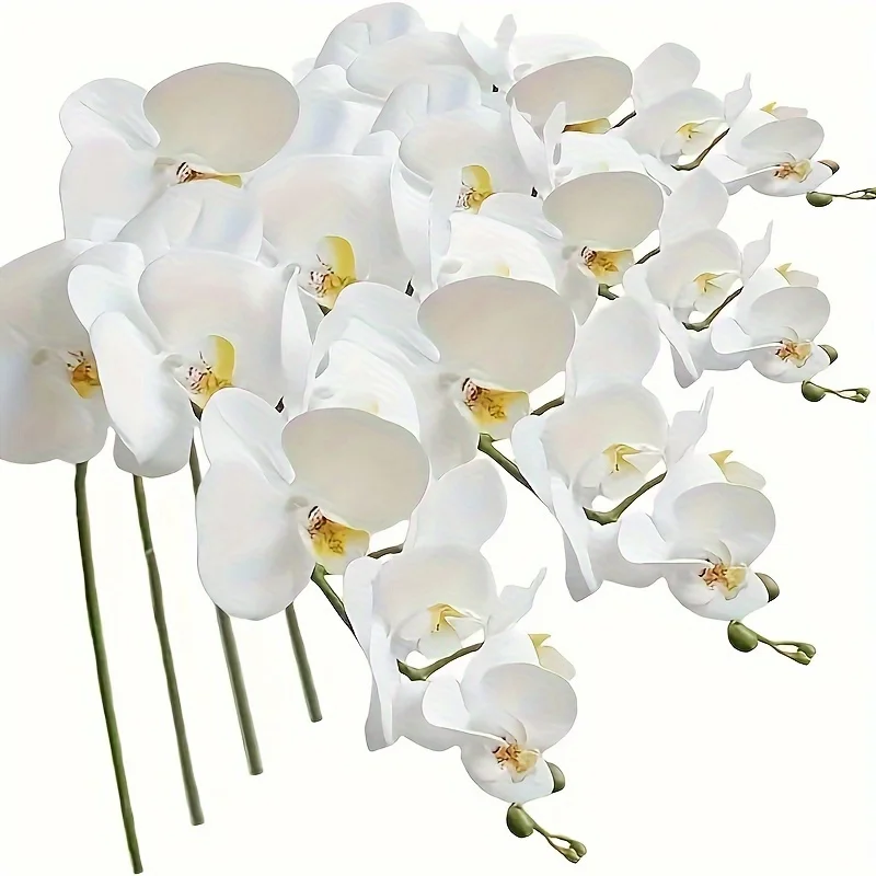 2KS Laise Orchid Artificial Flowers Domáce dekorácie pre sviatky/jar/letné žiarivé hodvábne orchideové rastliny pre interiérovú atmosféru