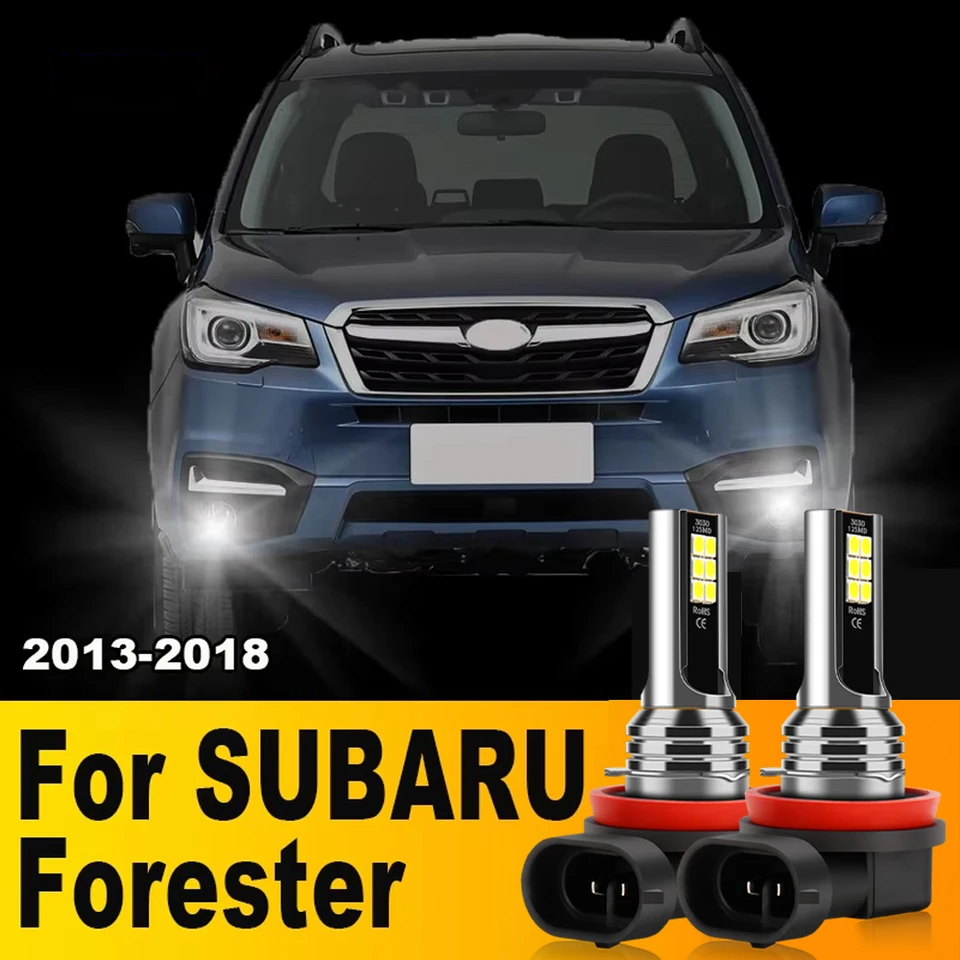2ks LED žiarovky LED 6000K HIGHTNESS H11 H8 H9 H16JP Predné hmlové žiarovky pre hmly pre Subaru Forester 2013 2014 2015 2016 2016 2017 2018