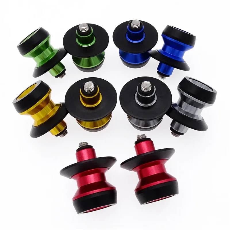 2KS Motorcycle Swingarm Spools Slider Hliníkové stojany Skrutky Skrutky Univerzálne pre Suzuki GSR 600 GSR 750 GSXR 1000 GSXR 600