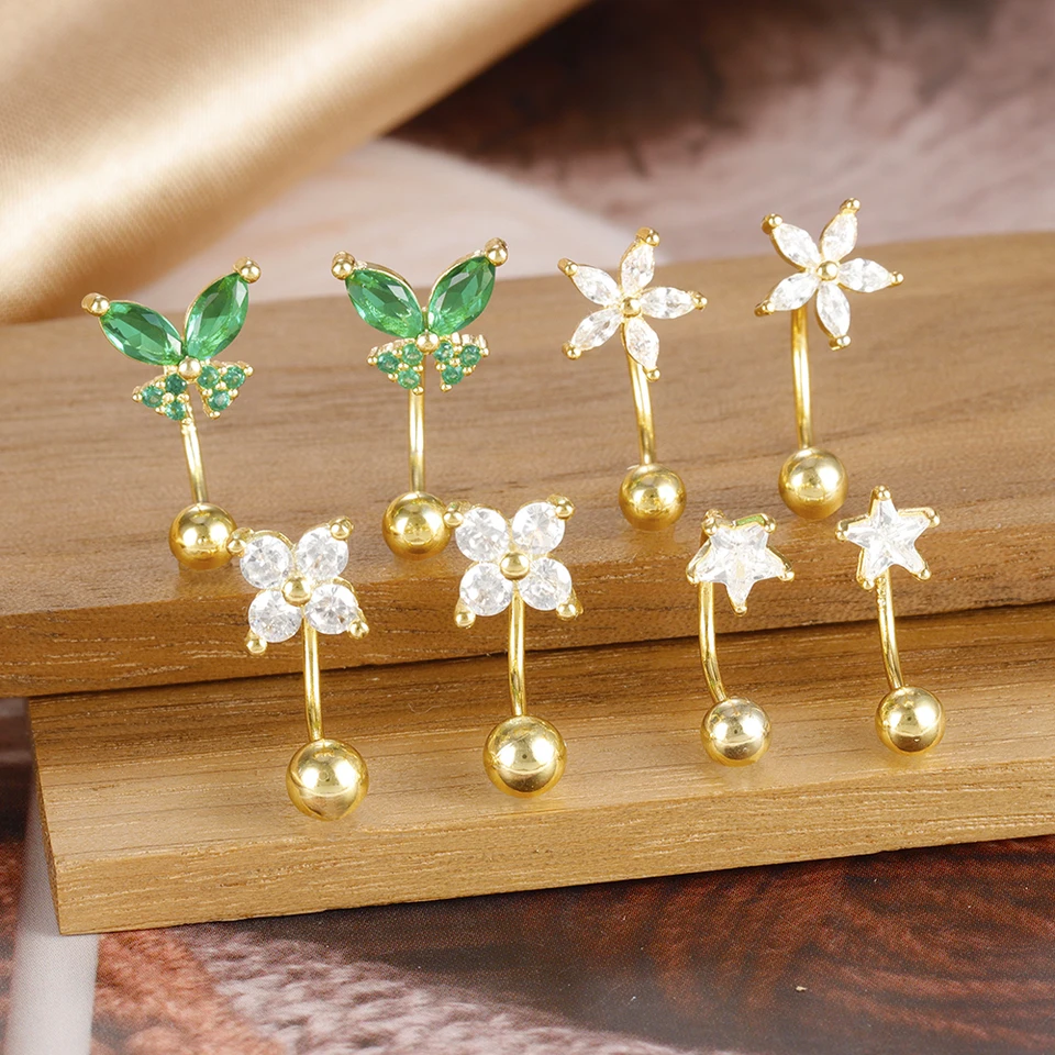 2ks Nový dizajn z nehrdzavejúcej ocele Crystal Cz Hoop Dámske dámske dane Tragus chrupavku Helix Studs náušnice