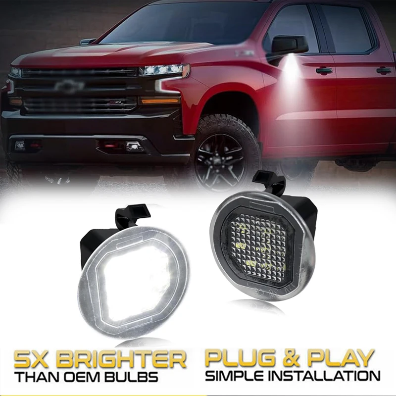 2ks pre Chevrolet Tahoe Suburban Silverado LED pod zrkadlom Light Puddle Lamps GMC Yukon XL Sierra 1500 2500 3500