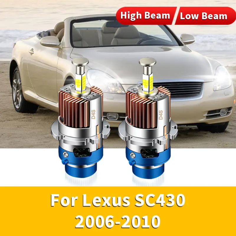 2ks pre Lexus SC430 2006-2010 LED žiarovky HID HID HID LOW LED LED CANBUS XENON SULBLY Turbo LED Auto svetlomet 6000K 12V
