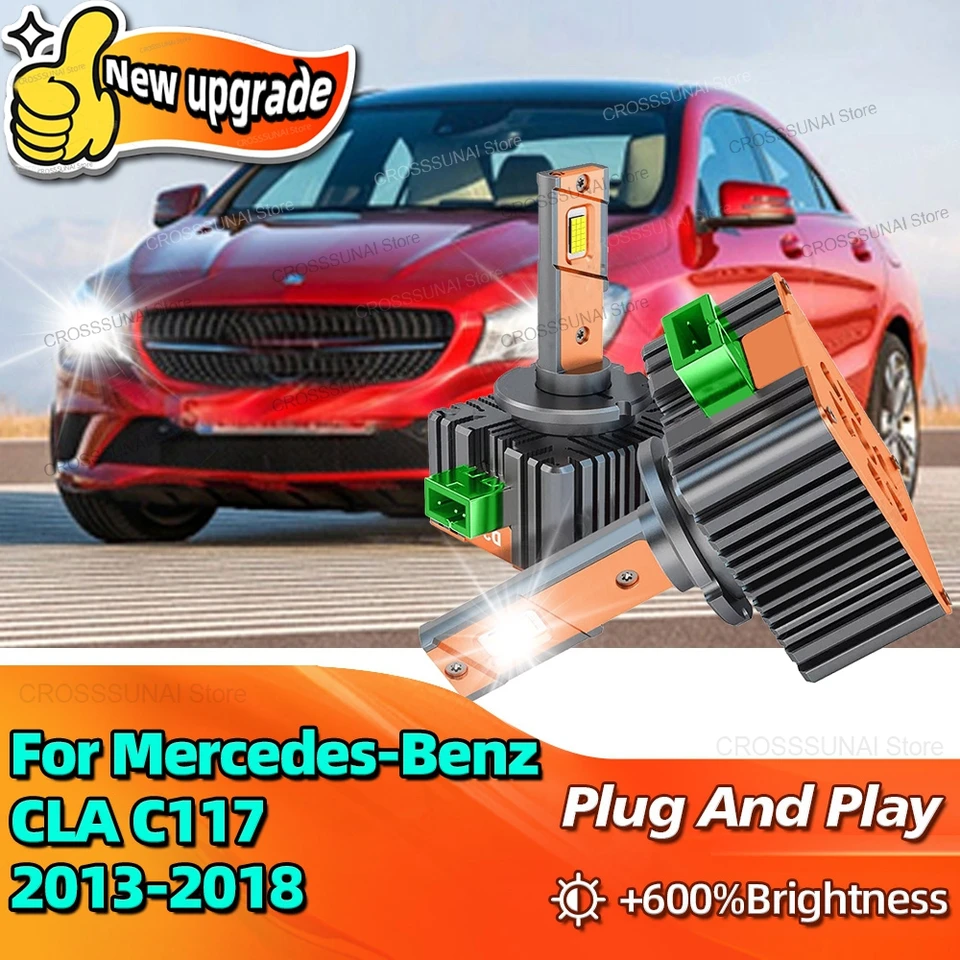 2ks pre Mercedes-Benz CLA C117 2013 2014 2015 2016 2017 2018 2018 LED svetlomety žiarovky D3S Car Lamp 30000LM CANBUS CSP Chip 6000K