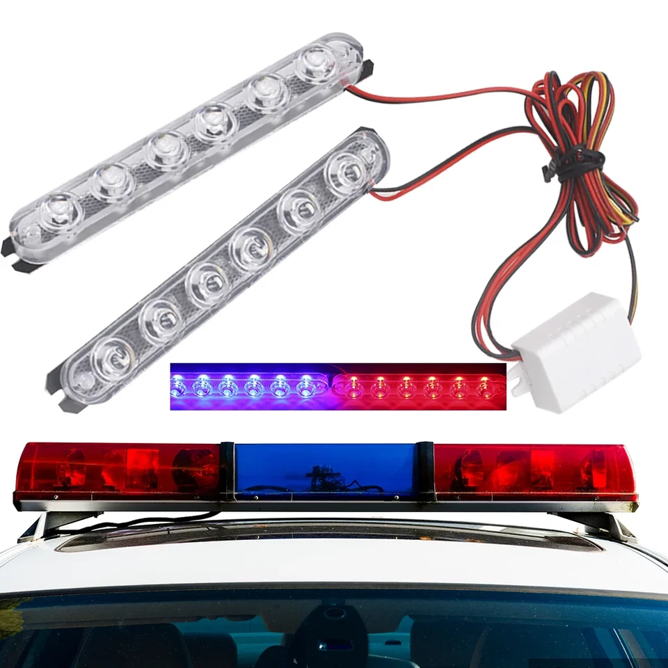 2ks Strobe policajné svetlo 5/6 LED motocykel automobilu blikajúce núdzové varovanie zadná brzdová zastávka LED svetlá lampa