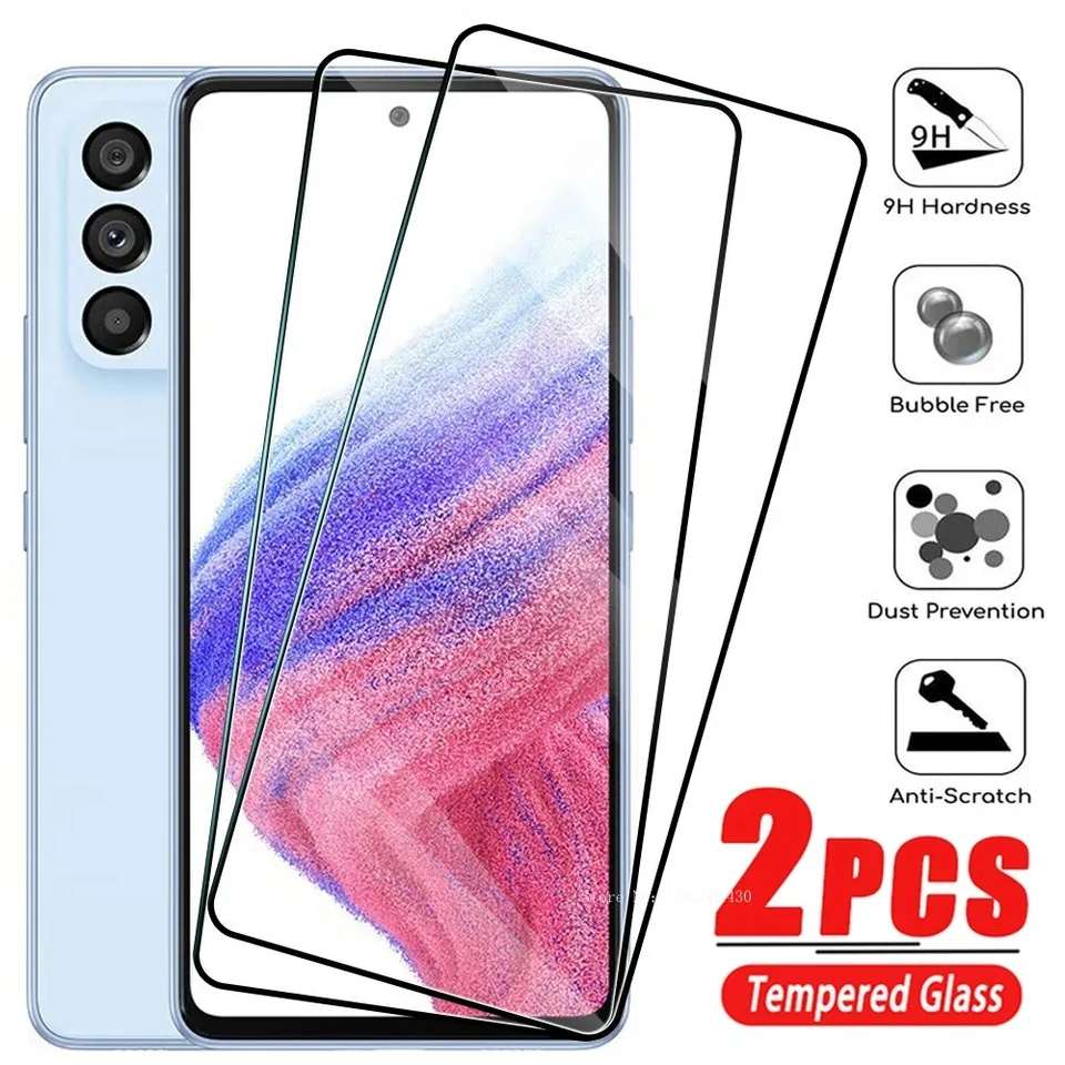 2ks temperované sklo pre Samsung Galaxy A72 A52S A42 A32 A22 A12 A02 4G Chránič obrazovky Samsung A03S A13 A23 A33 A53 A73 5G 5G 5G