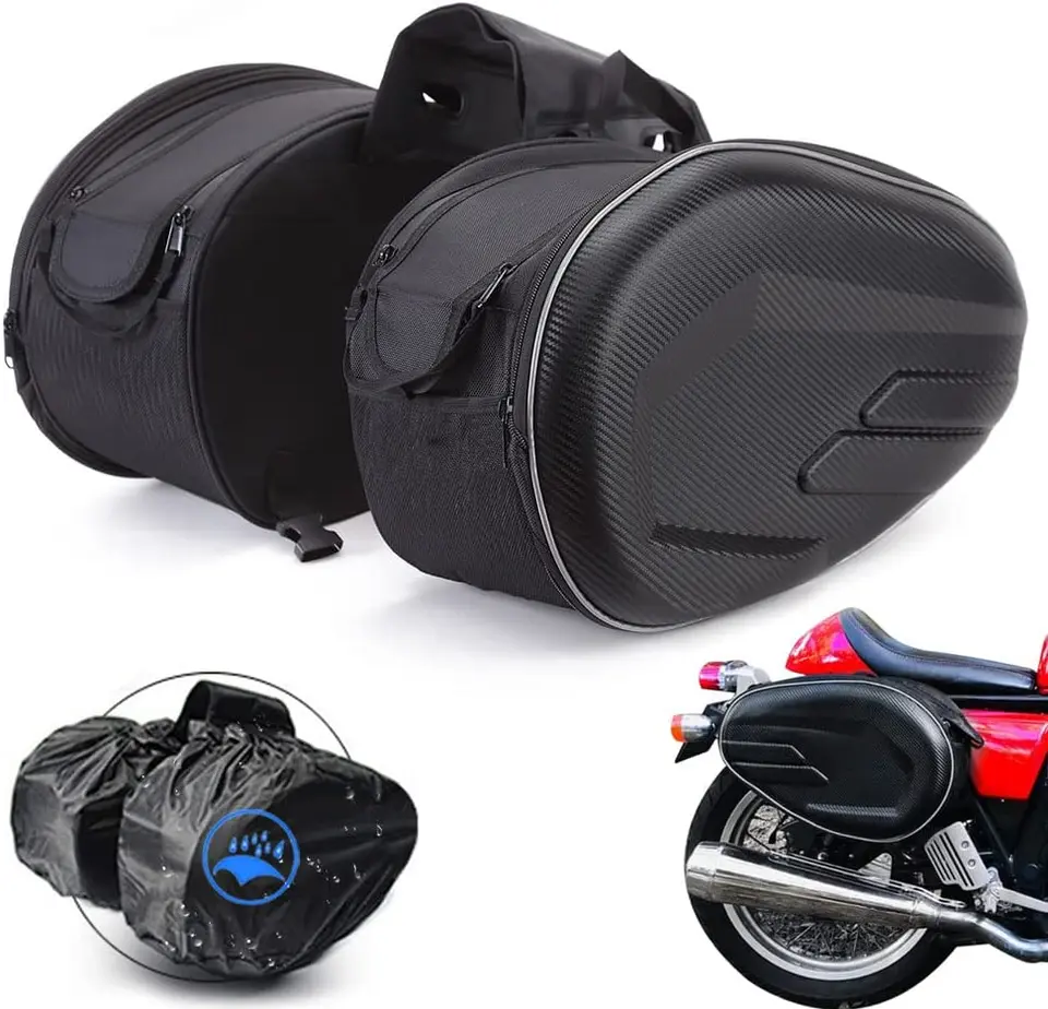 2KS Universal Fit Motorcycle Pannier Bags Luggage Saddle Tašky bočné úložné vidlice Cestovné puzdro 36-58l